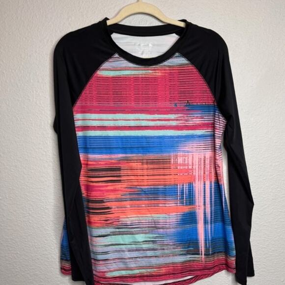 Reel Legends Jagged Stripe Cropped Leggings & L.S. Loungewear Set Sz XL - Picture 15 of 15